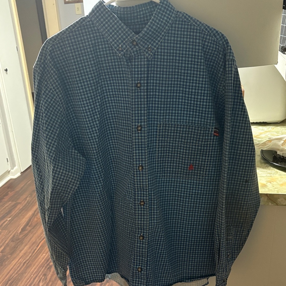 Classic Blue Gingham Men's Shirt